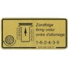 Klebeschild, Zündfolge