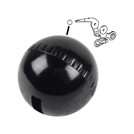 Griff für Handgas, rund, schwarz