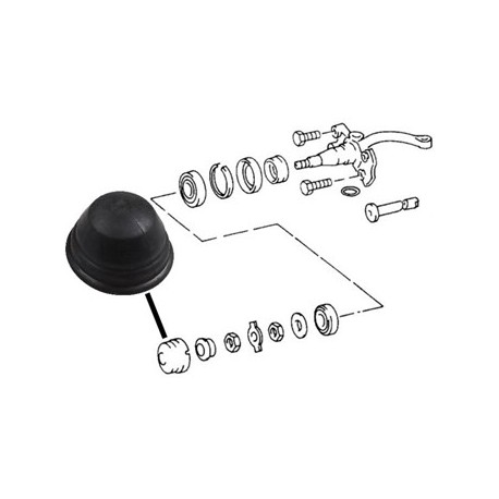 Rubber cap for front wheel hub