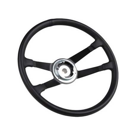 Steering wheel, leather, black, Ø400 mm, without horn button