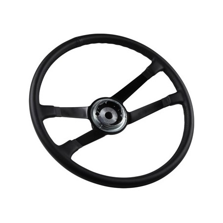 Steering wheel, leather, black, Ø420 mm, without horn button