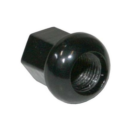 Wheel nut, alu, black, M 14x1.5