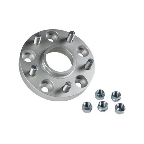 Wheel spacer with studs and nuts, 25 mm