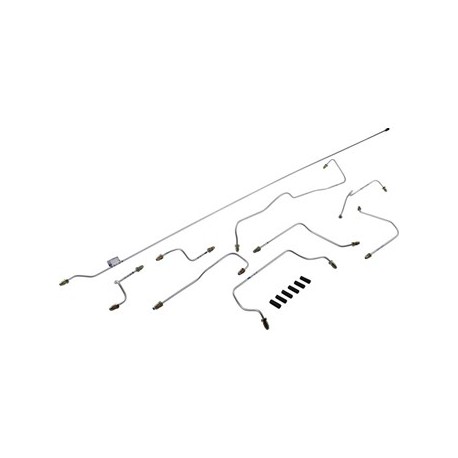 Bremsleitungssatz, 1-Kreis-Bremsanlage (nicht für Modelle mit Bremskraftverstärker). Mit 9 Leitungen für 1 Auto
