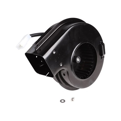 Blower motor with steel housing for heater