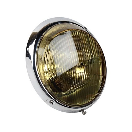 Headlamp, yellow glass, E-marked