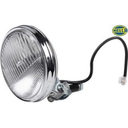 Fog Light, left/right chrome, with clear glass, type Hella 118, with bulb, with e-mark
