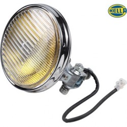 Fog Light, left(right chrome, with yellow glass, type Hella 118, with bulb, with e-mark