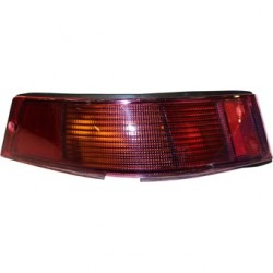 Tail light assembly with glass and rubber seal, left. EU model, modification needed for converting to US model. With E-mark