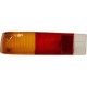 Lens for tail light, clear/red/orange, left, with E-mark