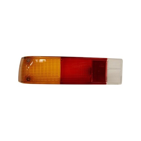 Lens for tail light, clear/red/orange, left, with E-mark