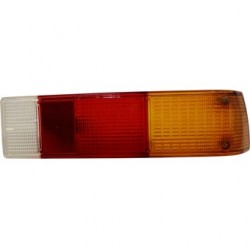 Lens for tail light, clear/red/orange, right, with E-mark