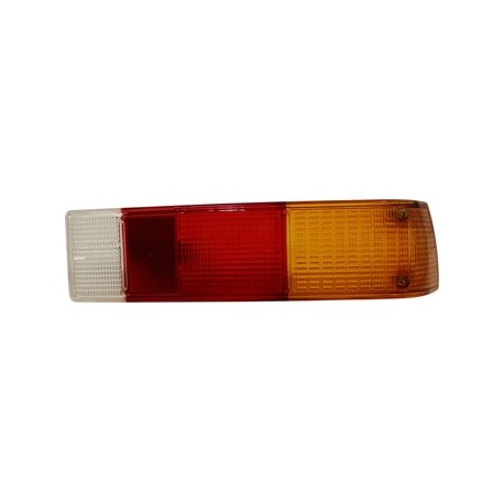 Lens for tail light, clear/red/orange, right, with E-mark