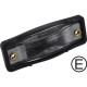 License plate light with bulb