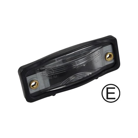 License plate light with bulb
