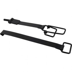 Battery strap set (2 pcs.), stainless steel, black