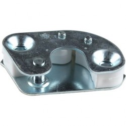 Schliessplatte für Tür, links. Passt auch für 1973-89 Modelle, aber diese war Original gelbchromatiert