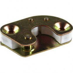 Schliessplatte für Tür, links. Gelbchromatiert