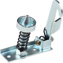 Haubenschloss, vorne, oben, mit Feder