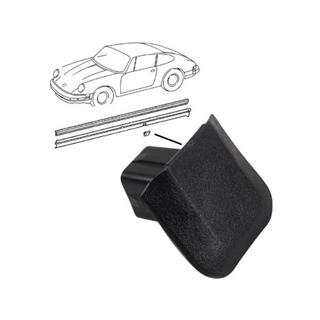 Jacking point cover, black plastic