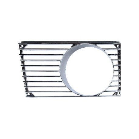 Horn grille with fog light hole, chrome, left