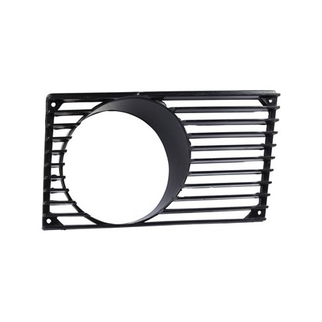 Horn grille with fog light hole, black, right