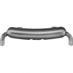 Exhaust, Sport, dual 70 mm outlet pipe, for use together with heat exchanger conversion, stainless steel