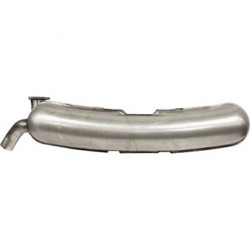 Rear exhaust with Ø60 mm tail pipe, stainless steel. With TÜV/EEC approval