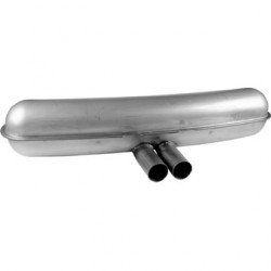 Rear exhaust. With dual center outlet pipes, "GT3" style, Ø63 mm, stainless steel