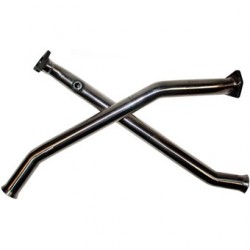 "Querrohrsatz ohne Katalysator, 54 mm Rohre, Edelstahl, ""Bischoff"""