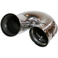 G-pipe, Sport, Stainless Steel, polished. Replacing the exhaust together with 92.200S, polished