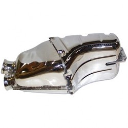 Exhaust box, Sport, rear, Stainless Steel, polished. With TÜV/EEC approval