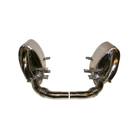 Exhaust set, Sport, rear, Stainless Steel, polished