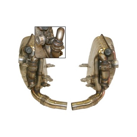 Ljuddämpare, Set, "super sound", Rostfritt, Polerat, Justerbara ventiler