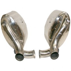 Exhaust set, Sport, rear, 60 mm inside/outside tubing, Stainless Steel, polished