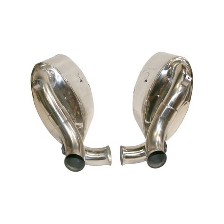 Ljuddämpare, Set, Sport, 60 MM, Rostfritt, Polerat