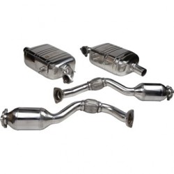 Schalldämpfersatz Sport mitKatalysatoren, links/rechts, Edelstahl