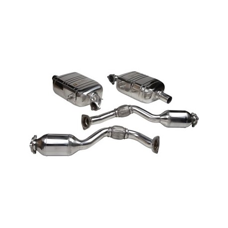 Schalldämpfersatz Sport mitKatalysatoren, links/rechts, Edelstahl