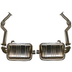 Sportschalldämpfersatz ohneKatalysatoren, links/rechts, Edelstahl