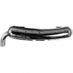 Exhaust, Sport, single 70 mm outlet pipe, Stainless Steel, polished with TÜV/EEC approval