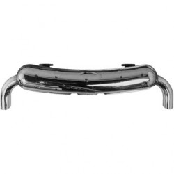 Exhaust, Sport, dual 70 mm outlet pipes, Stainless Steel, polished with TÜV/EEC approval