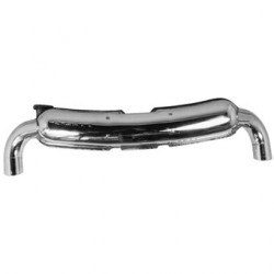 Exhaust, Sport, dual 84 mm outlet pipes, Stainless Steel, polished. With TÜV/EEC approval
