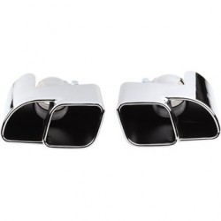 Endrohrsatz, Turbo look, links/rechts, Edelstahl