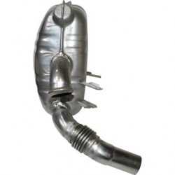 Standard Schalldämpfer, Edelstahl, OE-Style, links. Mit TÜV