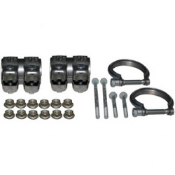 Mounting kit for rear exhaust with clamps, nuts & bolts